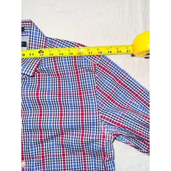 Banana Republic Medium Grant Fit Plaid Dress Shirt Mens ‎ Button Down - Picture 6 of 9